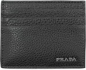 prada vitello grain|Prada Vitello Grain Calf Leather Card Case Holder .